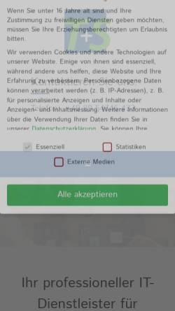 Vorschau der mobilen Webseite www.ts-gmbh.de, T+S Text und Satz Verarbeitungs-GmbH