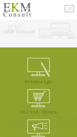 Vorschau der mobilen Webseite www.ekm-consult.de, EKM Consult, Inh. Ralf Tjarks