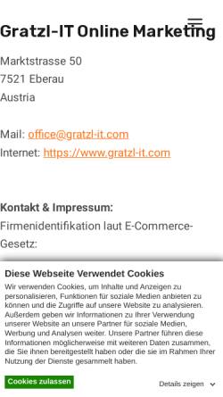Vorschau der mobilen Webseite gratzl-it.com, Gratzl-IT