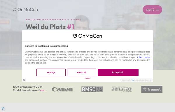 Vorschau von onmacon.de, OnMaCon GmbH