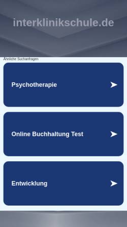 Vorschau der mobilen Webseite www.interklinikschule.de, Interklinikschule