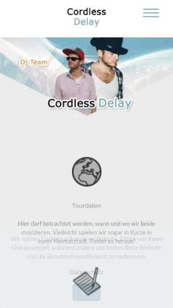 Vorschau der mobilen Webseite www.cordless-delay.de, Cordless Delay