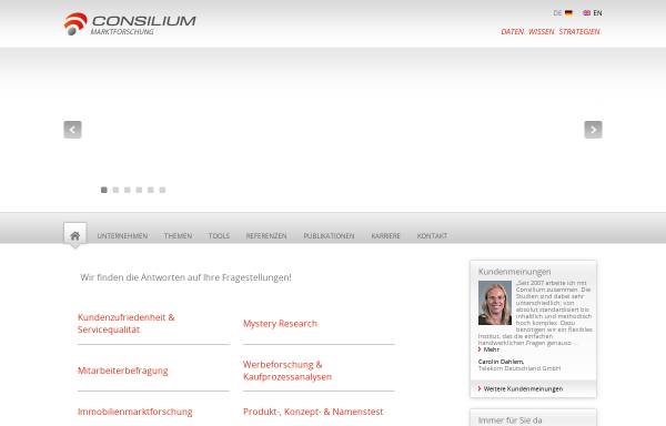 Vorschau von www.consilium-co.de, Consilium & Co Gesellschaft für Information und Analyse mbH