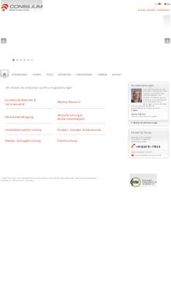 Vorschau der mobilen Webseite www.consilium-co.de, Consilium & Co Gesellschaft für Information und Analyse mbH