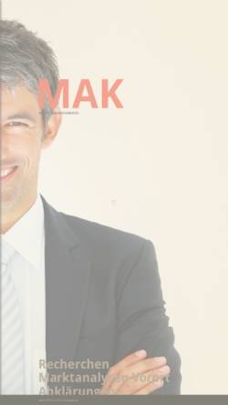 Vorschau der mobilen Webseite www.mak-analysen.ch, MAK Market Research Services