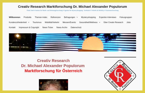 Vorschau von www.marktforschung.co.at, Marktforschung Creativ Research Marktforschungsportal für Österreich