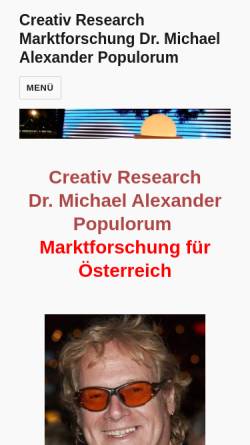 Vorschau der mobilen Webseite www.marktforschung.co.at, Marktforschung Creativ Research Marktforschungsportal für Österreich