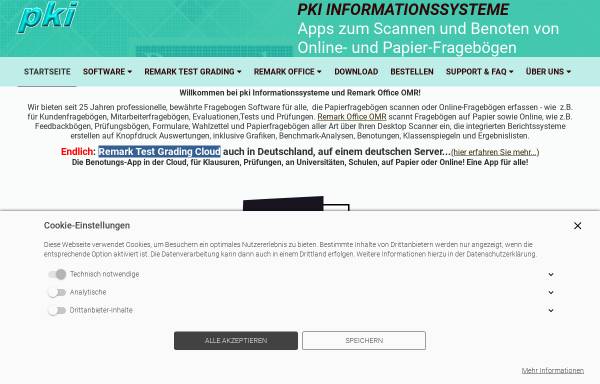 Vorschau von www.pki.de, pki Informationssysteme