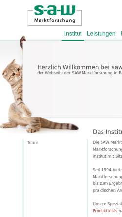Vorschau der mobilen Webseite www.saw-mafo.de, SAW Marketing- und Medienforschung