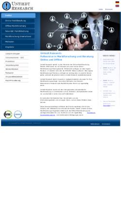 Vorschau der mobilen Webseite www.untiedt.de, Untiedt Research - Marktforschung