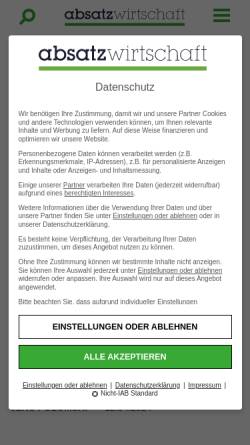 Vorschau der mobilen Webseite www.absatzwirtschaft.de, Absatzwirtschaft