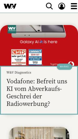 Vorschau der mobilen Webseite www.wuv.de, Werben und Verkaufen