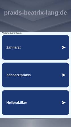 Vorschau der mobilen Webseite www.praxis-beatrix-lang.de, Beatrix Lang