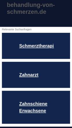 Vorschau der mobilen Webseite www.behandlung-von-schmerzen.de, Behandlung von Schmerzen am Bodensee