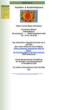 Vorschau der mobilen Webseite www.heilpraxis-mehlis.de, Christiane Mehlis