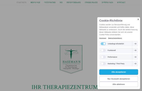 Vorschau von www.praxis-hasemann.de, Claus Hasemann - Praxis für Physiotherapie, Osteopathie und Mesologie