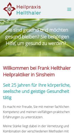 Vorschau der mobilen Webseite www.heilpraxis-hellthaler.de, Frank Hellthaler