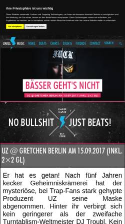 Vorschau der mobilen Webseite embee-music.de, DJ Embee