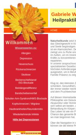 Vorschau der mobilen Webseite www.hexenschuss-praxis.de, Gabriele Wieland