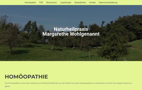 Vorschau von www.naturheilpraxis-wohlgenannt.de, Margarethe Wohlgenannt