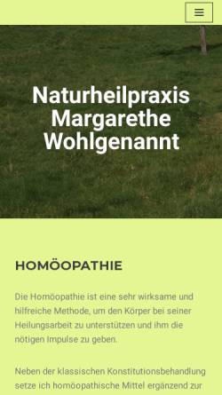 Vorschau der mobilen Webseite www.naturheilpraxis-wohlgenannt.de, Margarethe Wohlgenannt