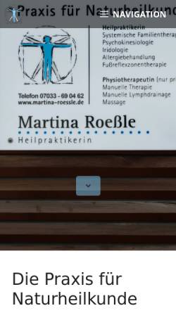 Vorschau der mobilen Webseite martina-roessle.de, Martina Roeßle - Praxis für Naturheilkunde