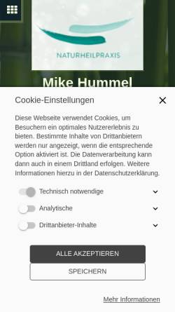 Vorschau der mobilen Webseite www.nhp-hummel.de, Mike Hummel