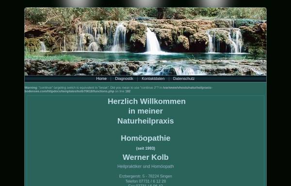 Vorschau von www.naturheilpraxis-bodensee.com, Naturheilpraxis Heilpraktiker Werner Kolb