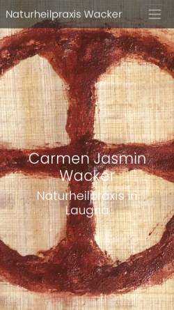 Vorschau der mobilen Webseite naturheilpraxis-wacker.com, Naturheilpraxis Carmen Jasmin Wacker