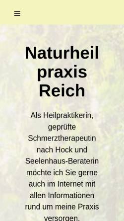 Vorschau der mobilen Webseite naturheilpraxis-reich.de, Naturheilpraxis Reich