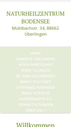 Vorschau der mobilen Webseite www.naturheilzentrum-bodensee.de, Naturmedizin am Bodensee