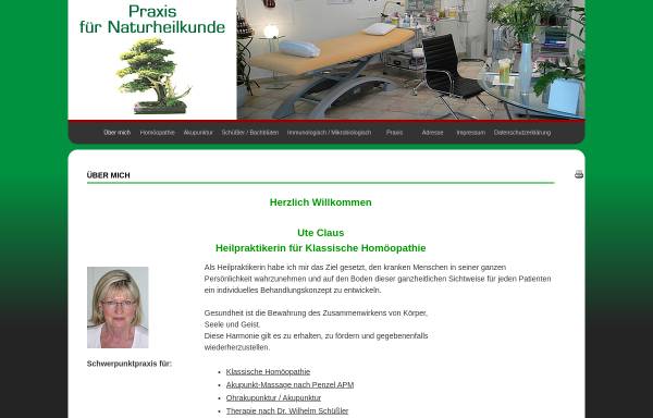Vorschau von www.naturheilpraxis-claus.de, Praxis für Naturheilkunde Ute Claus