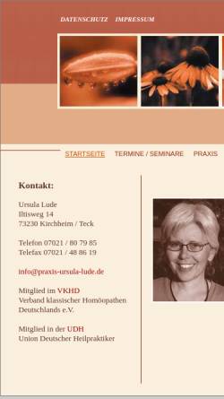 Vorschau der mobilen Webseite praxis-ursula-lude.de, Ursula Lude