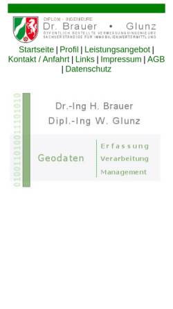 Vorschau der mobilen Webseite www.brauer-glunz.de, Brauer, Hubertus; Glunz, Wolfgang
