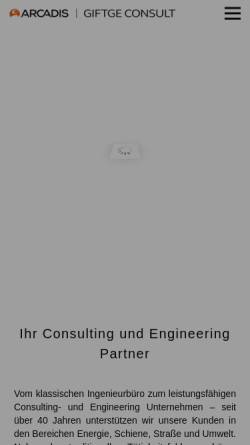 Vorschau der mobilen Webseite giftgeconsult.de, Giftge Consult GmbH