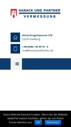 Vorschau der mobilen Webseite hanackundpartner.de, Hanack und Partner