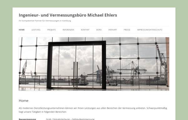 Vorschau von vermessungsbuero-hamburg.de, Ingenieur- und Vermessungsbüro Michael Ehlers