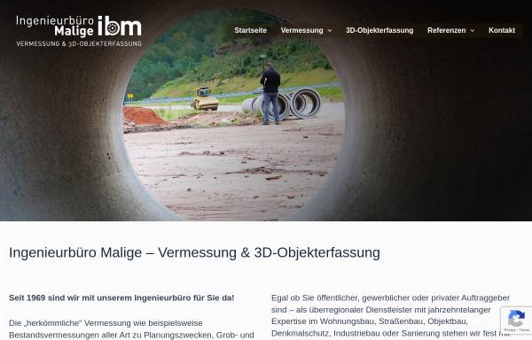Vorschau von www.ib-malige.de, ibm | Ingenieurbüro Malige - Vermessung & 3D-Objekterfassung