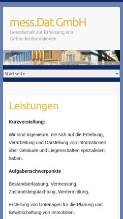 Vorschau der mobilen Webseite www.messdat.de, Messdat GmbH