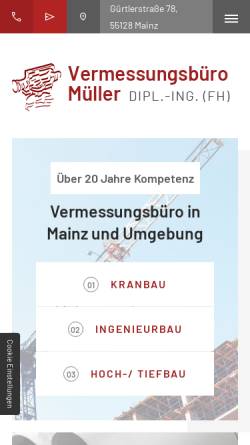 Vorschau der mobilen Webseite www.vermessungsteam-mueller.de, Müller