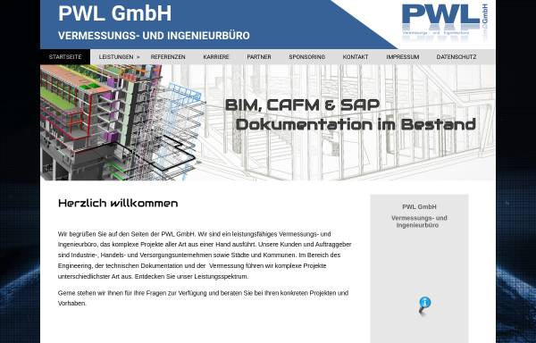 Vorschau von www.pwl-vermessung.de, PWL Vermessung Krefeld GmbH