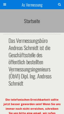 Vorschau der mobilen Webseite as-vermessung.de, Schlachter, Hans G.; Schmidt, Andreas