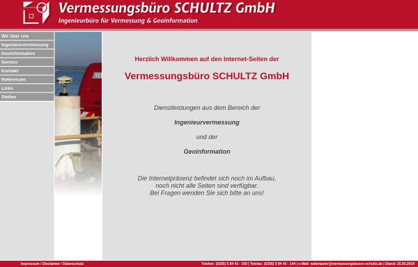 Vorschau von www.vermessungsbuero-schultz.de, Schultz, Wolfgang