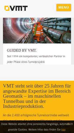 Vorschau der mobilen Webseite vmt-gmbh.de, VMT GmbH
