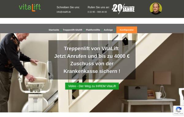 Vorschau von vitalift.de, Heinz-Peter Schier - vitaLift Treppenliftsysteme