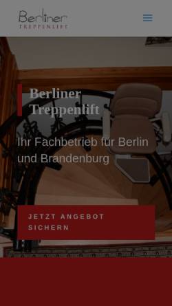 Vorschau der mobilen Webseite www.berliner-treppenlift.de, Berliner Treppenlift - Michael Weiß GmbH