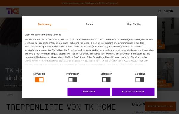 Vorschau von homesolutions.tkelevator.com, TK Home Solutions