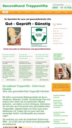 Vorschau der mobilen Webseite treppenlift-secondhand.de, Treppenlift Verbund Deutschland