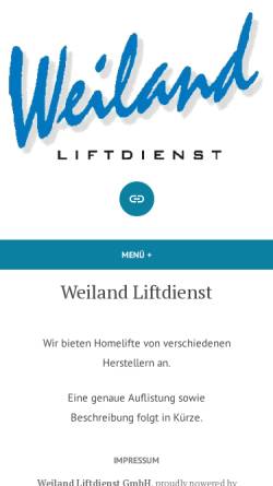 Vorschau der mobilen Webseite www.weiland-liftdienst.de, Weiland Liftdienst GmbH