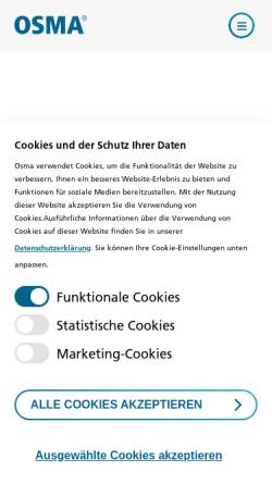 Vorschau der mobilen Webseite www.osma-aufzuege.de, OSMA Aufzüge Albert Schenk GmbH & Co KG